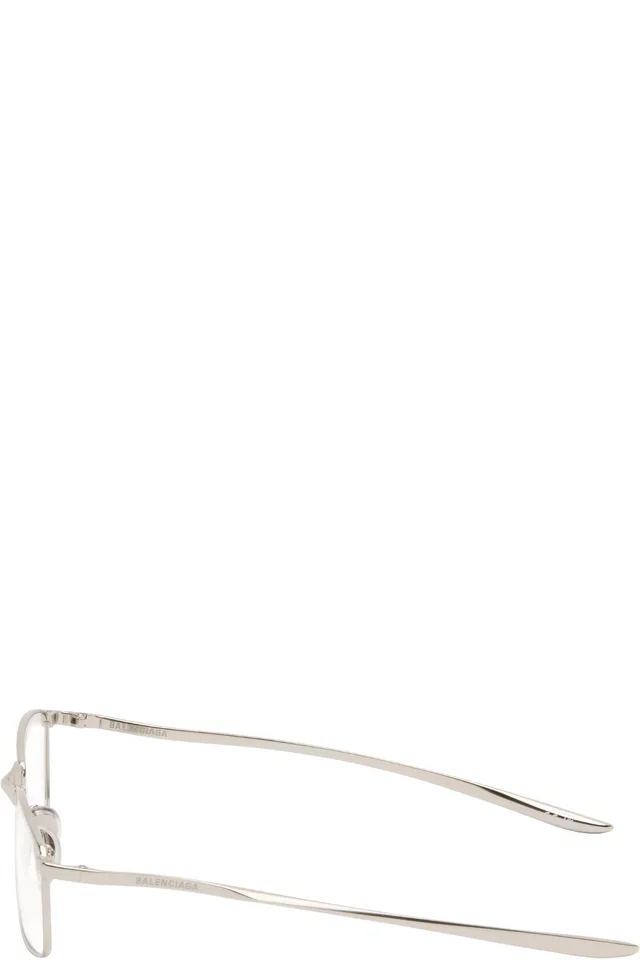 Balenciaga Silver Everyday Optical Frame Glasses, photo 3 of 3 from SSENSE
