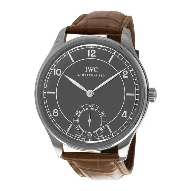 IWC Portuguese Blue Dial Mens Watch IW544504 in blue|brown|white|gold|red Leather from Jomashop.com