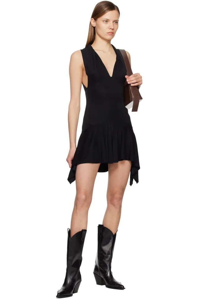 Aeyde Black Ariel Cowboy Boots, photo 5 of 5 from SSENSE
