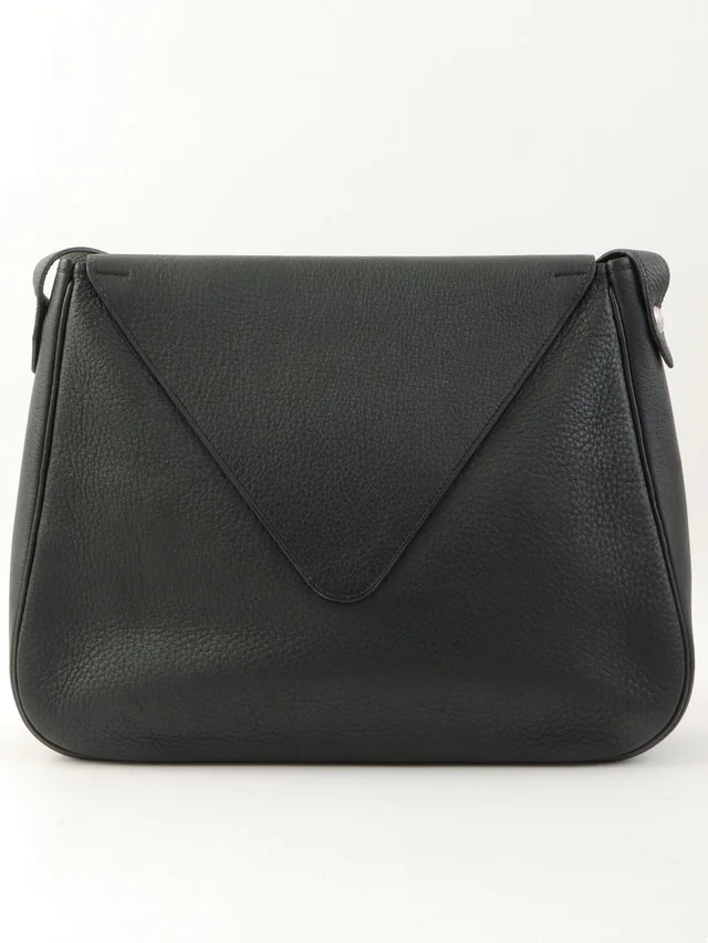 Hermès 1996 Christine Black in Black Clemence leather from VINTAGE QOO TOKYO, photo 2 of 2