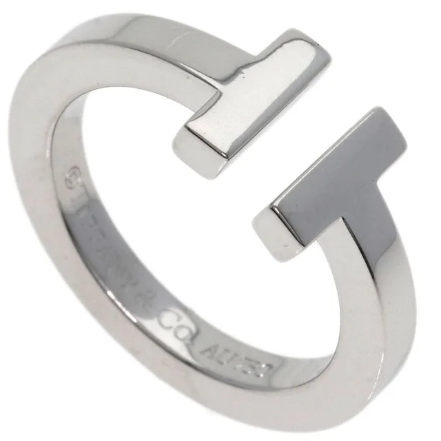 Tiffany & Co. T Wire Ring 18K White Gold in White from The Reluxe