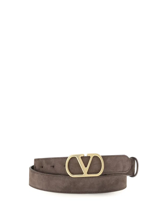 Valentino Garavani Vlogo Belt — Brown Calf Leather in Brown Calfskin from HEWI