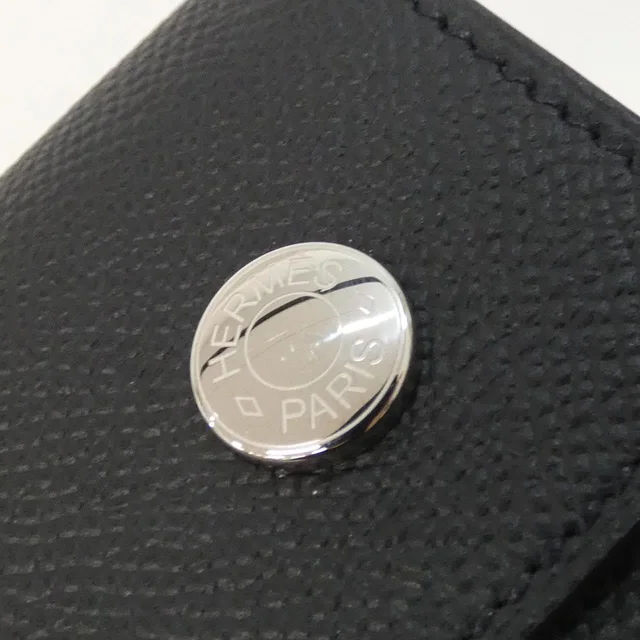 HERMES Snap 085291CK Wallet Bag in BLACK (Black) / PALLADIUM (SILVER) / Palladium (Silver) hardware EPSON from KOMEHYO, photo 4 of 7