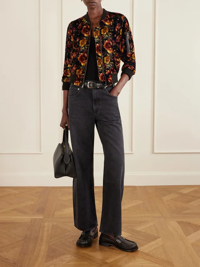 R13 Floral-print velvet bomber jacket, photo 2 of 2 from NET-A-PORTER (Canada)