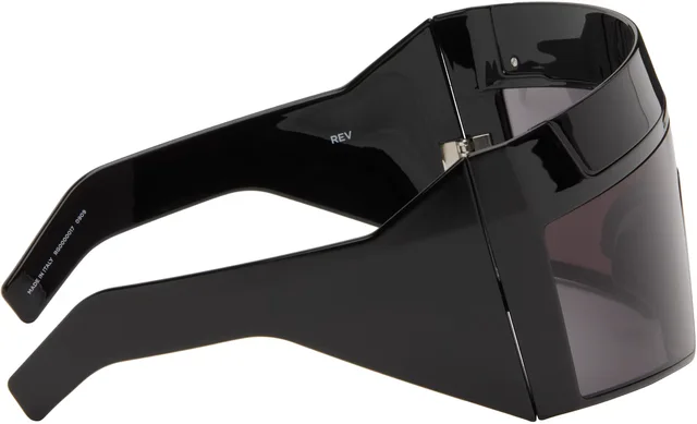 Rick Owens Black SUICIDE Edition Rev Sunglasses, photo 2 of 5 from SSENSE