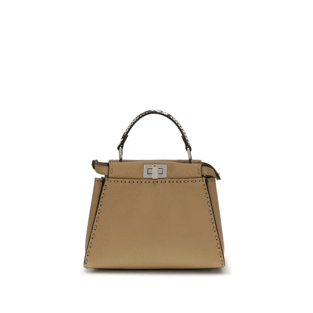 Fendi Beige Calf Leather Bos Taurus Handbag in Beige Calfskin from HEWI