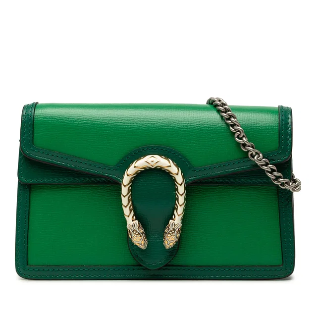 Green Gucci Mini Bicolor Leather Dionysus Crossbody in Green Leather from Designer Revival