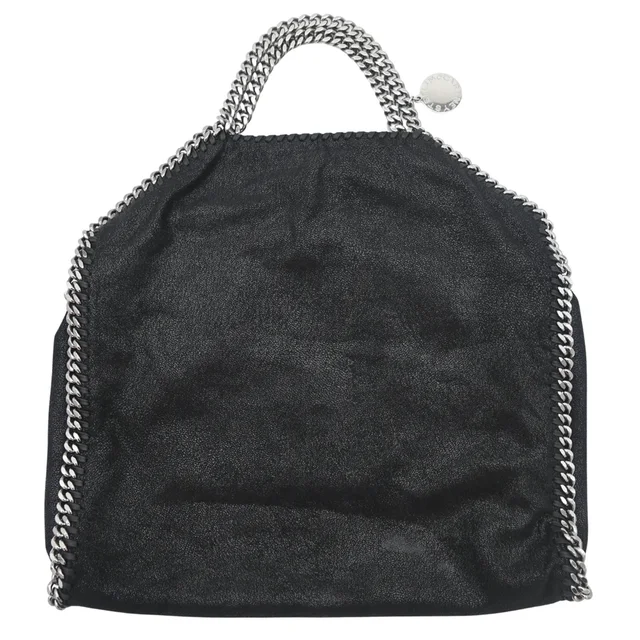 Stella McCartney Black Vegan Suede Falabella Shoulder Bag in Black Suede from Clotheshorse Anonymous