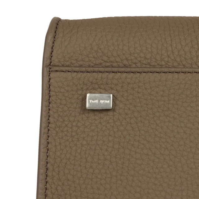 The Row Soft Margaux 12 Bag Smoked Taupe Calfskin Silver Hardware in Taupe Calfskin from Madison Avenue Couture, photo 8 of 12