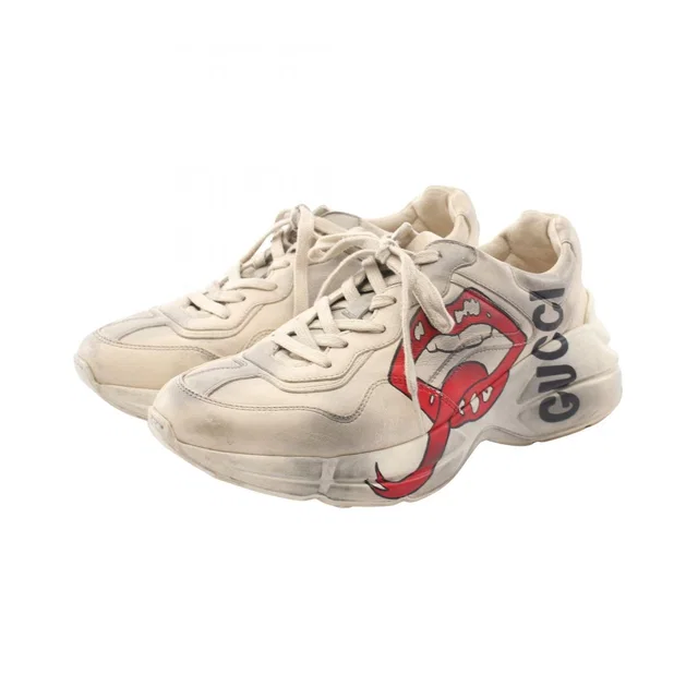 Gucci Sneakers Rhyton Mouse Print Distressed Leather in Leather from The Reluxe