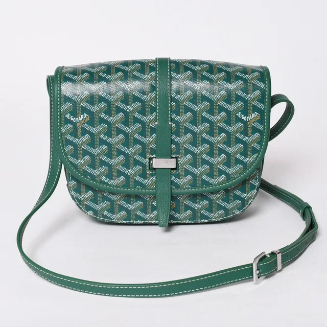 Goyard Cup Vert PM Shoulder Bag Green Silver in Green Canvas from The Reluxe