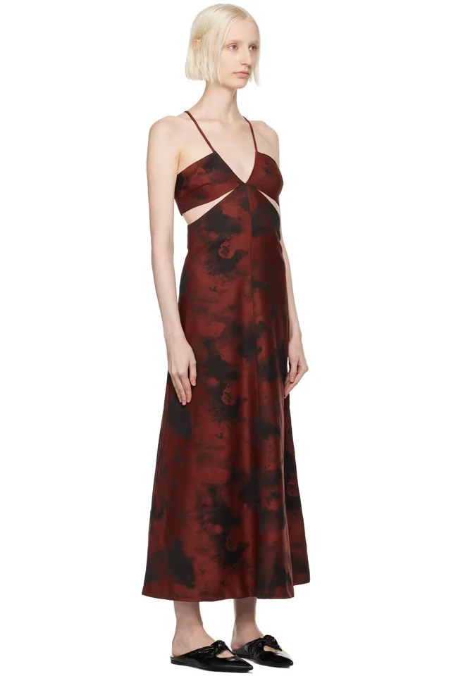 BITE Red & Black Aquilone Midi Dress, photo 2 of 4 from SSENSE