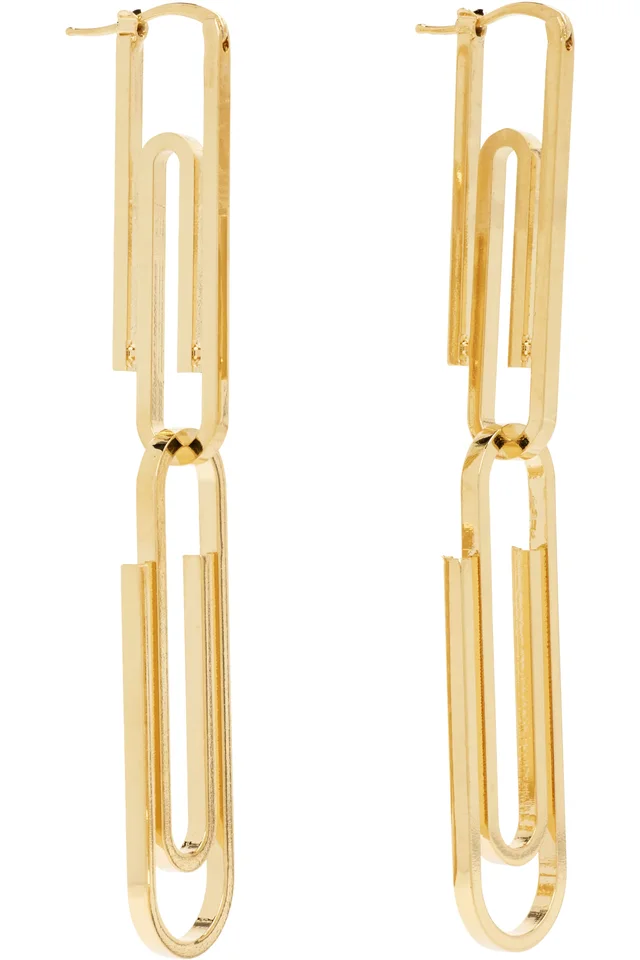 Off-White Paperclip Earrings, photo 2 of 3 from SSENSE
