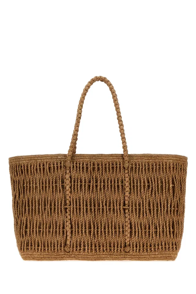 The Row Georgica Tote Bag — Beige in Beige Woven leather from HEWI