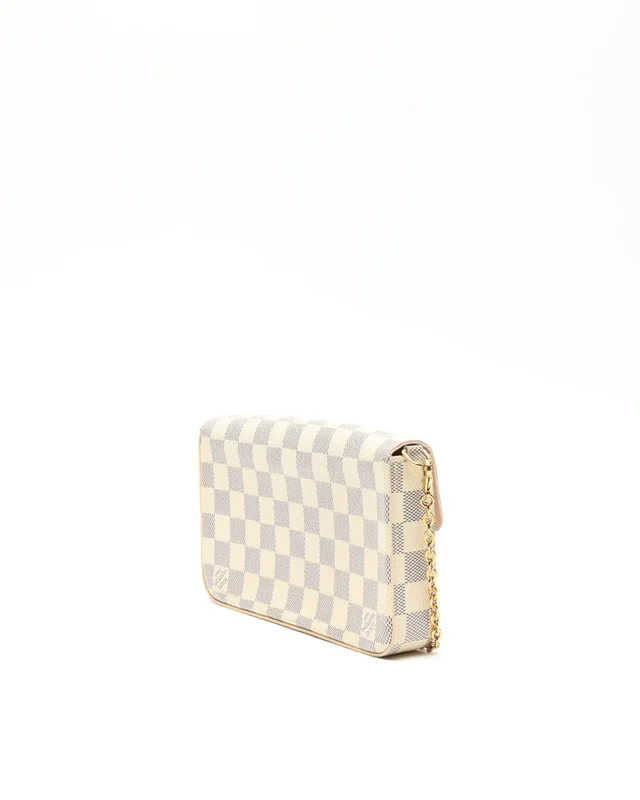 Louis Vuitton Damier Azur Pochette Félicie Bag in Canvas from A Retro Tale, photo 3 of 9