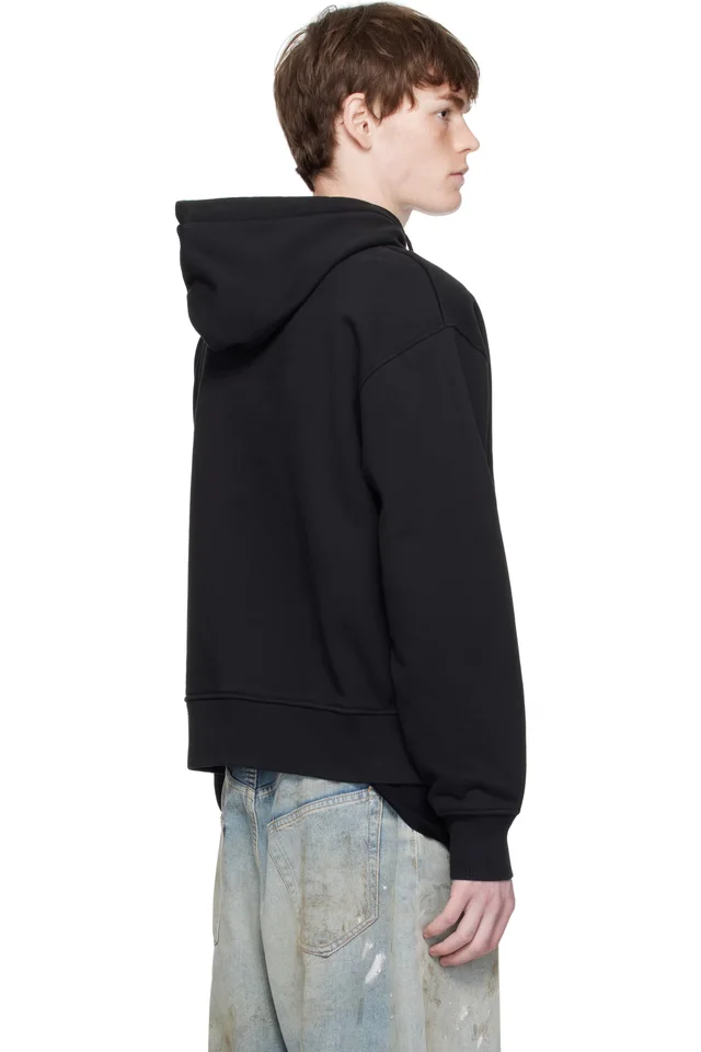 Jean Paul Gaultier Black Printed Fire Hoodie, photo 3 of 4 from SSENSE