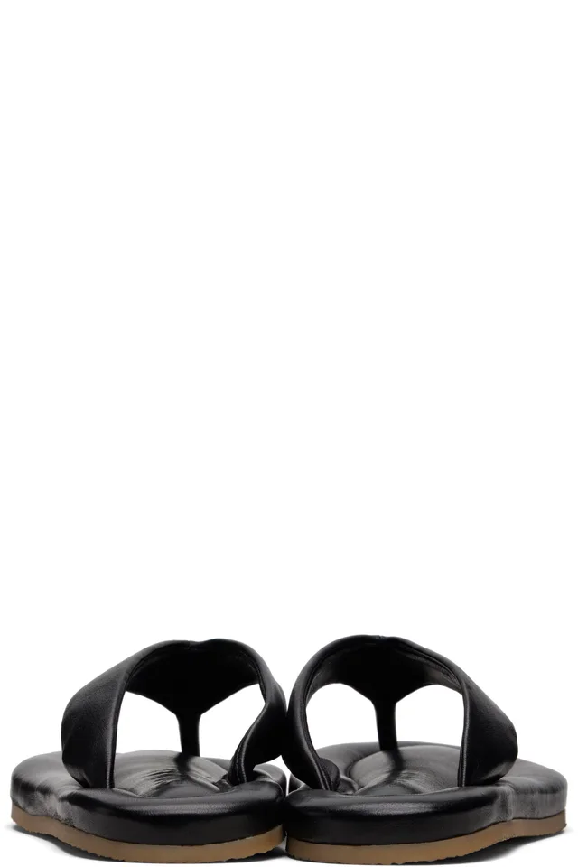 BY FAR Black Dasha 2.0 Flip-Flops, photo 2 of 5 from SSENSE