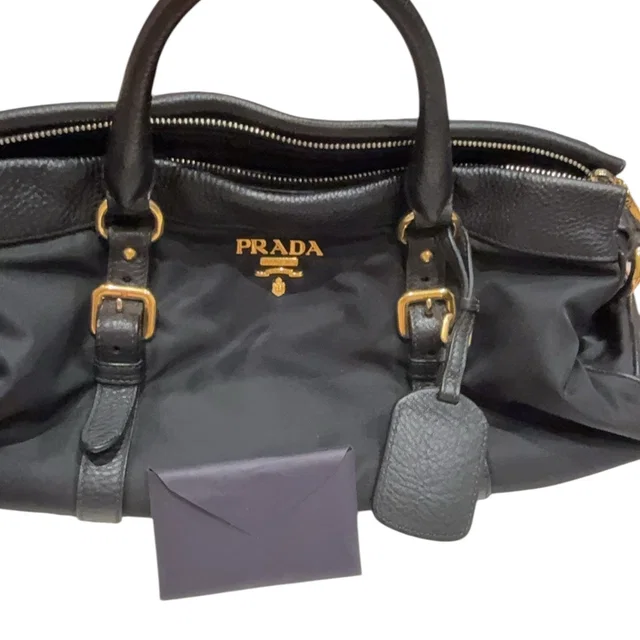 Prada Black Nylon Tote Bag in Black Nylon from Luxury Promise