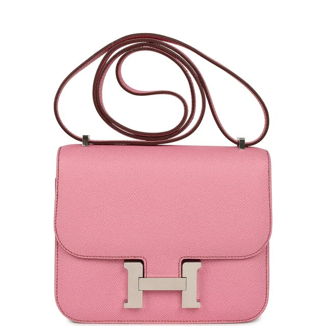 Hermès Constance 18 Bubblegum Epsom Palladium Hardware in Epsom leather from Madison Avenue Couture