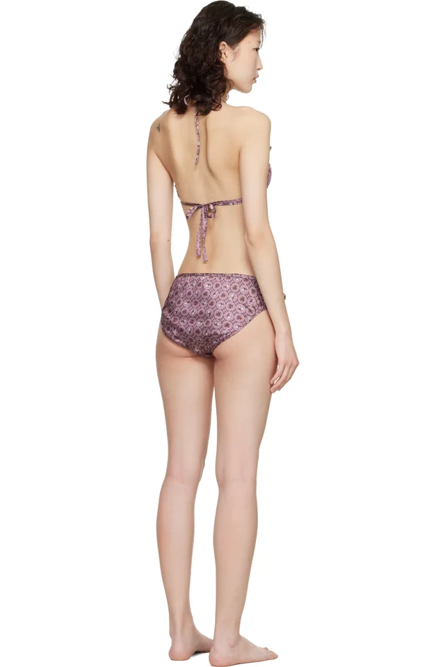 Anna Sui Purple Satin Bikini, photo 3 of 4 from SSENSE