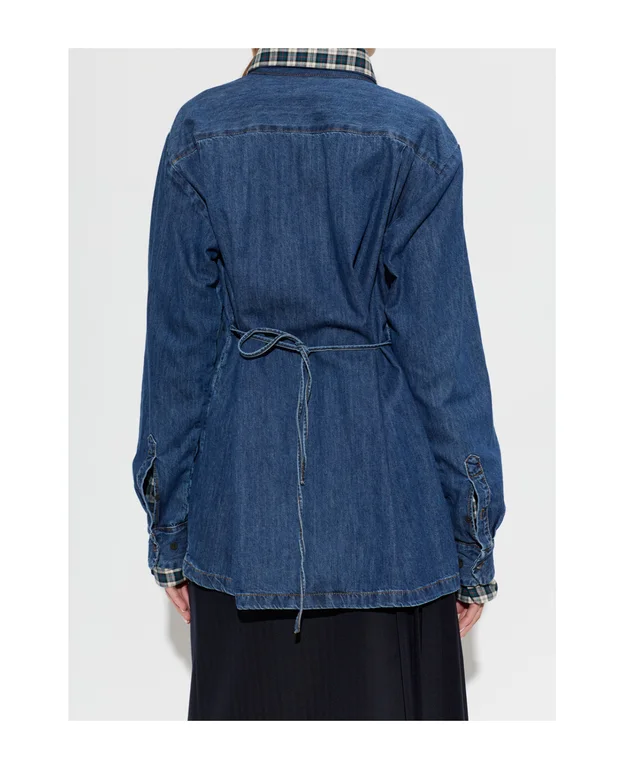 Dries Van Noten wrap denim shirt, photo 2 of 4 from SENSER