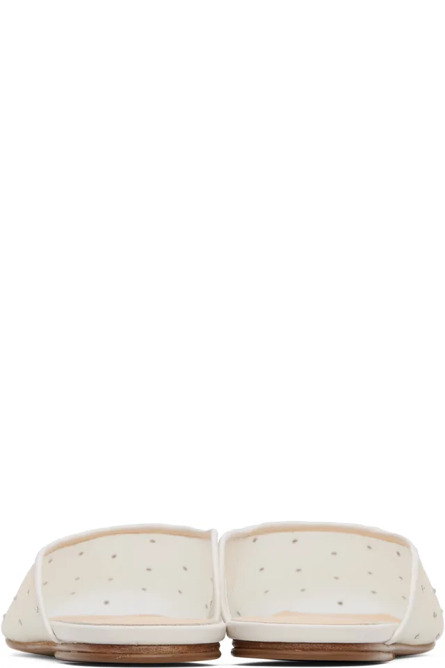 Magda Butrym Off-White Crystal Mesh Flat Mules, photo 2 of 3 from SSENSE