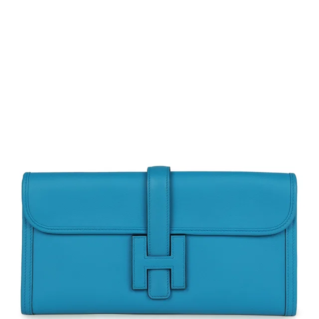 Hermès Jige Elan 29 Bleu Zanzibar Swift in Blue Swift leather from Madison Avenue Couture