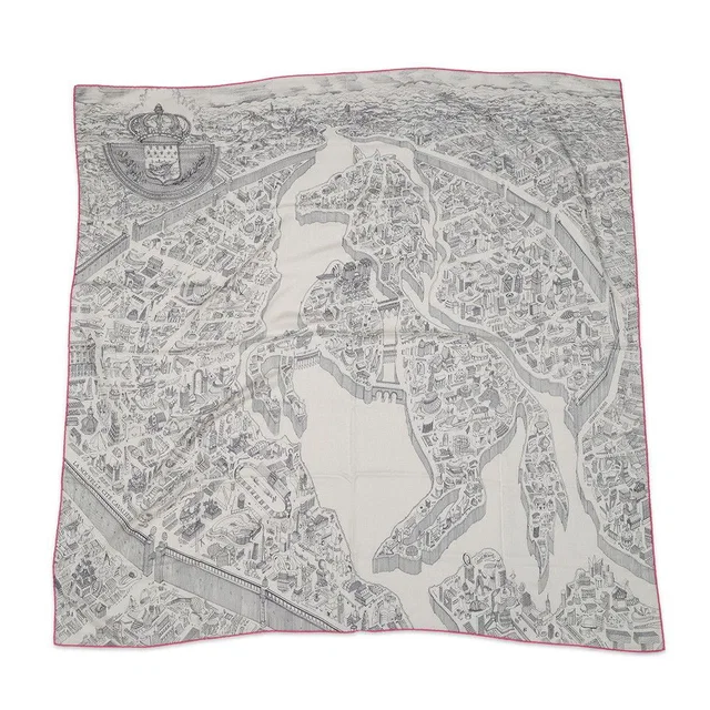 Hermès Shawl Carre 140 Geant Nouvelle Cite Cavaliere Scarf in Silk from The Reluxe