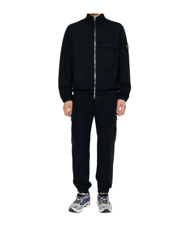 logo-patch zip-up jacket