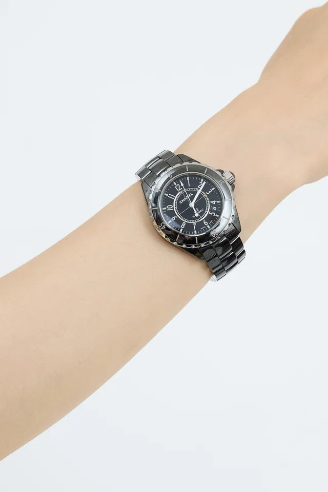 Chanel Black Steel J12 38mm Watch in Black from VSP Consignment