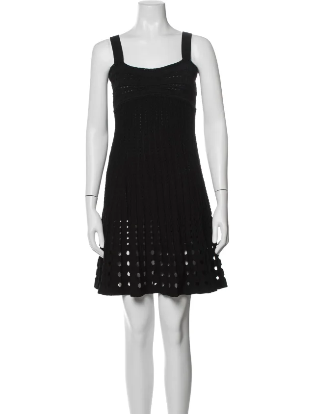 SIMKHAI Square Neckline Mini Dress in black from The RealReal