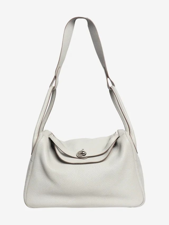 Hermès Gris 2011 Sac Lindy 34 bag in Grey Clemence leather from Sign of the Times