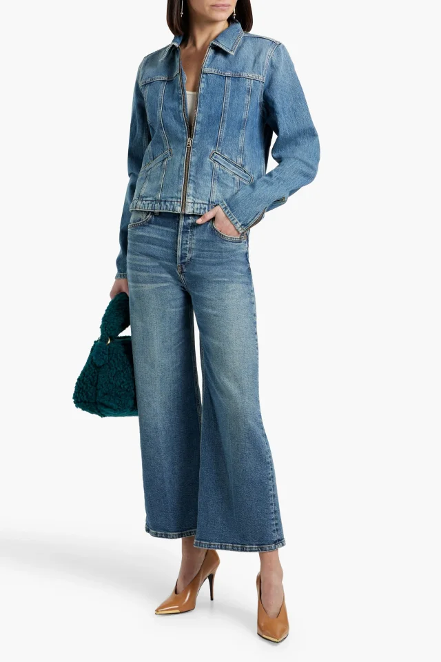 Re/Done High-Rise Wide-Leg Cropped Jeans, photo 2 of 4 from THE OUTNET