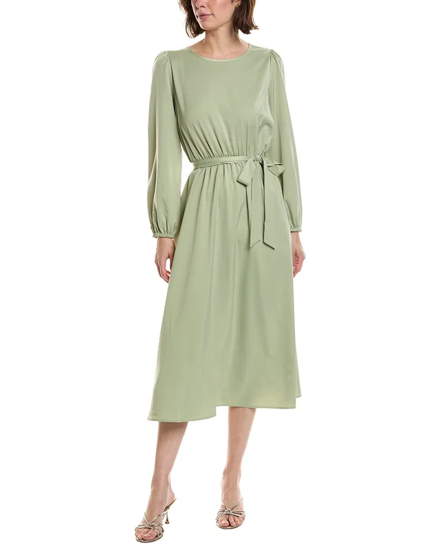 Pascale La Mode Sleeve Keyhole Back Belted Midi Dress, image 1 of 1 from Rue La La