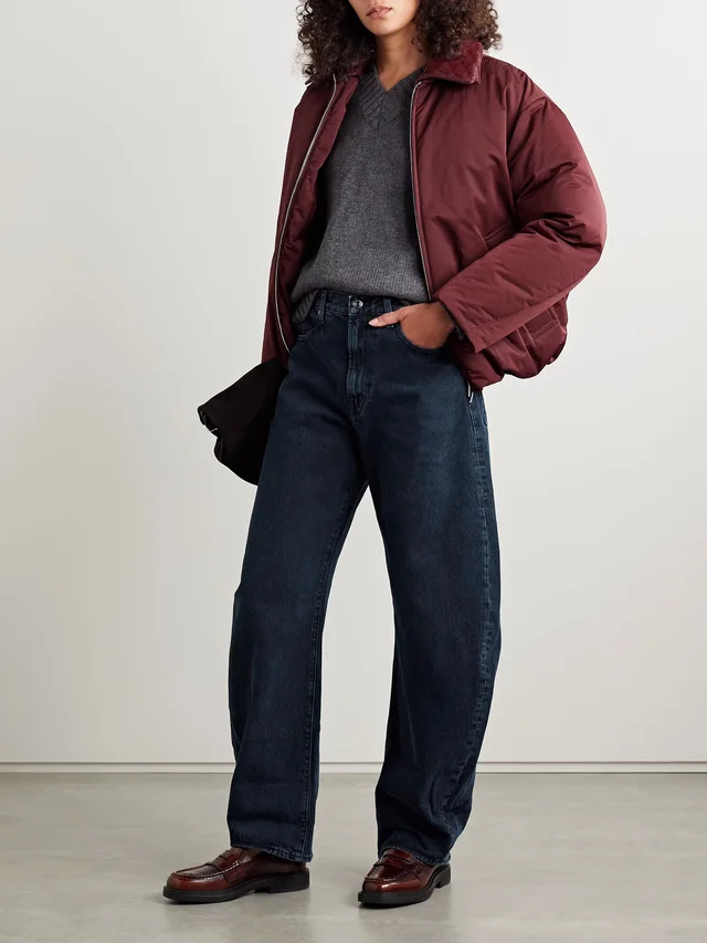 FRAME The Bubble high-rise barrel-leg jeans in Blue, photo 2 of 2 from NET-A-PORTER (Canada)
