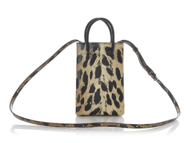 Balenciaga Leopard Print Smooth Calfskin Shipping Phone Bag in Calfskin from Ann's Fabulous Finds, photo 4 of 9