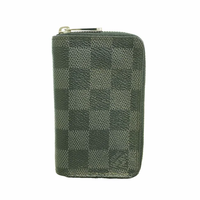 Louis Vuitton Coin Purse Damier Graphite Zippy Black Gray in Black from The Reluxe