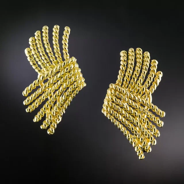 Tiffany & Co. Jean Schlumberger 18K Rope Earrings for from Lang Antiques