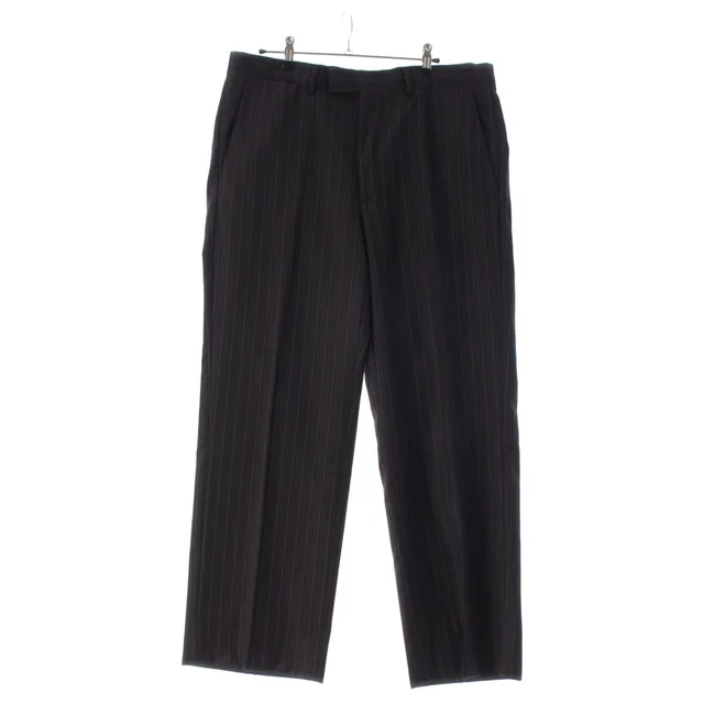 Gucci Tom Ford Era Black Tag Wool Cashmere Pinstripe Pants Trousers Gray 52 in Black Cashmere from The Reluxe