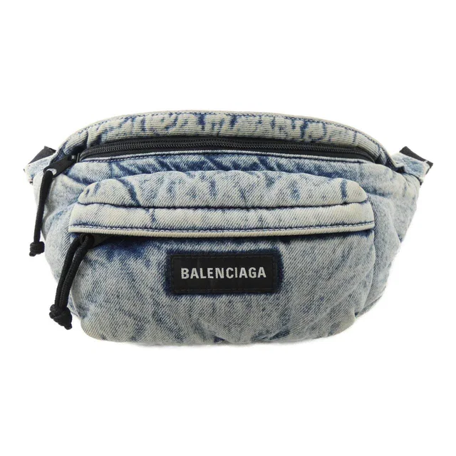 Balenciaga Explorer Puffer Denim Belt Bag in Denim from LuxUness