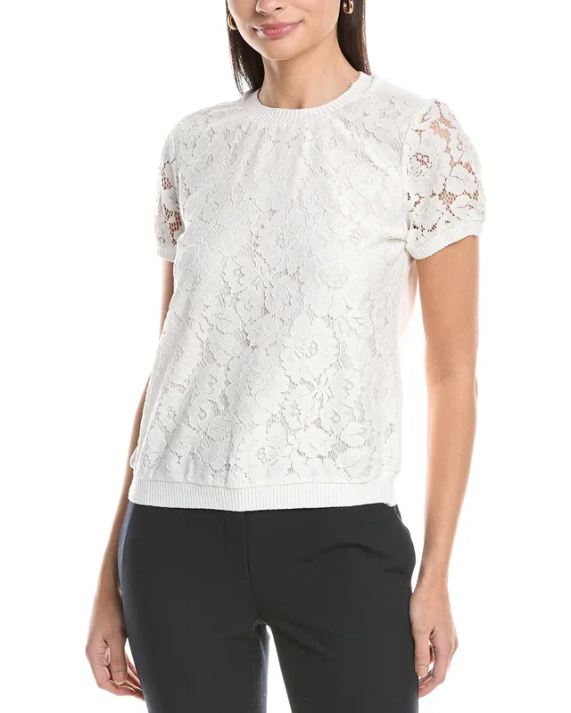 Tahari ASL Lace Front Top, image 1 of 1 from Rue La La