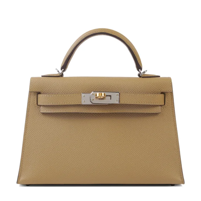 Hermès Mini Kelly II Poussiere (1C) in Epsom leather from Ginza Xiaoma