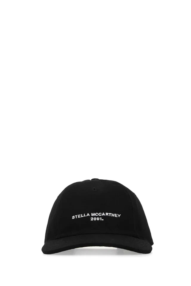 Stella McCartney Hat Cotton Blend Baseball Cap — Black Exterior: Acrylic Caps in Black Resin from HEWI