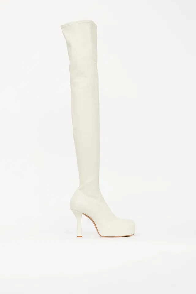 Bottega Veneta Leather Bold Thigh High Boot in Leather from VSP Consignment