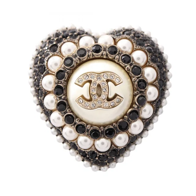 Chanel Brooch CC Logo Heart from The Reluxe