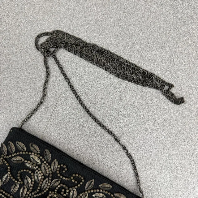 Moynat Women's Crossbody bags - Black/Silver in silver|gray|black from Depop, photo 4 of 9