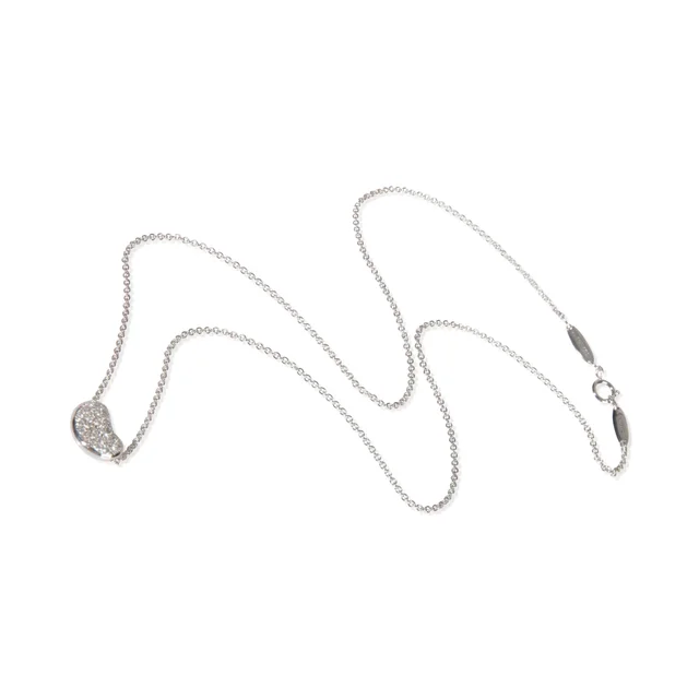Tiffany & Co. Platinum Diamond Elsa Peretti Bean Pendant 950 from HEWI, photo 2 of 2