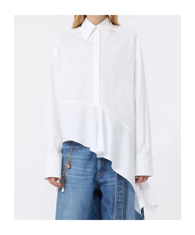 Sportmax Arcella asymmetric-hem shirt, photo 2 of 6 from SENSER