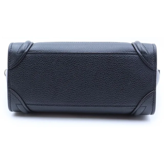 Celine Luggage Nano 2-Way Shoulder Bag Black Leather in Black Leather from The Reluxe, photo 2 of 2