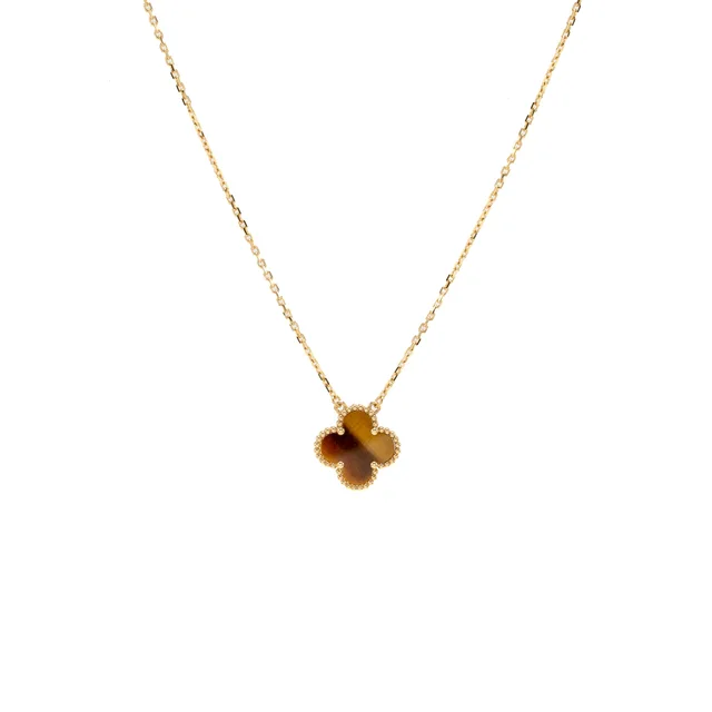 Van Cleef & Arpels vintage alhambra pendant tiger eye, 18k yellow gold in Yellow from EMIER